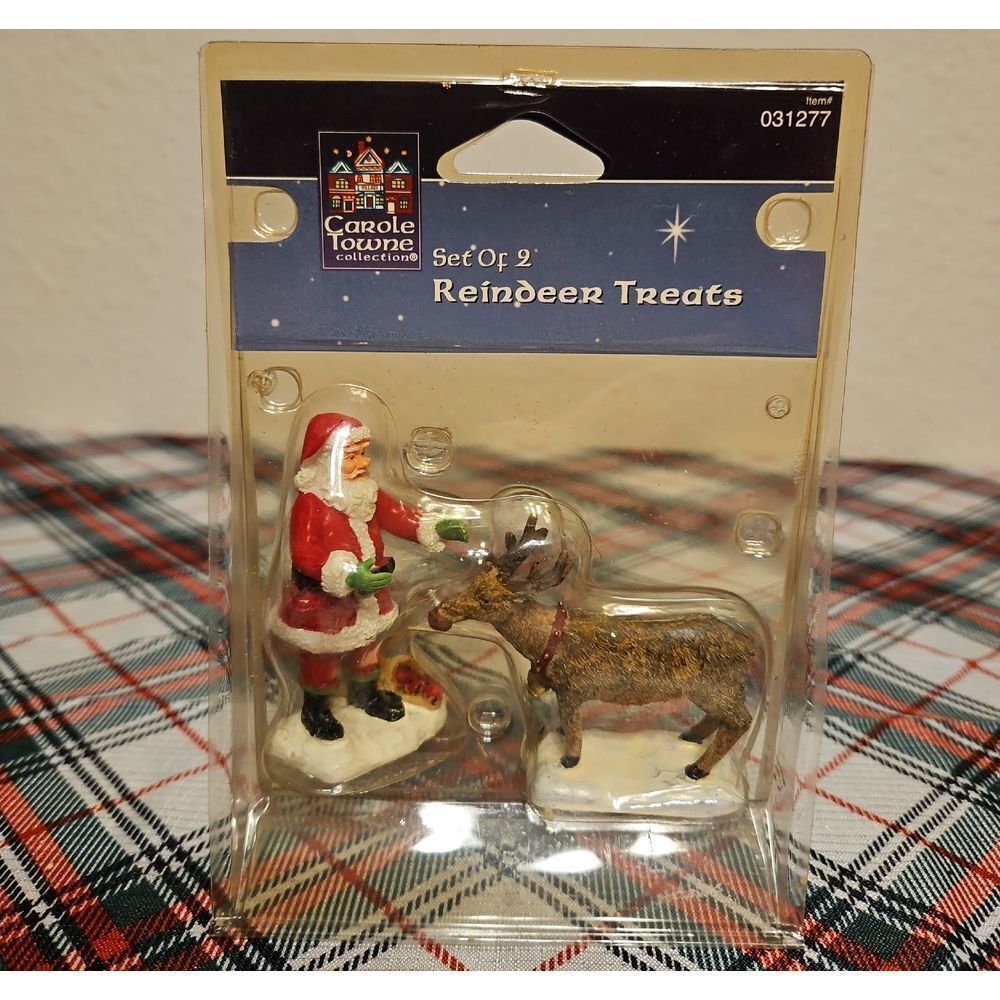 Lemax "Reindeer Treats" Mini Figurines Holiday Village Accessories